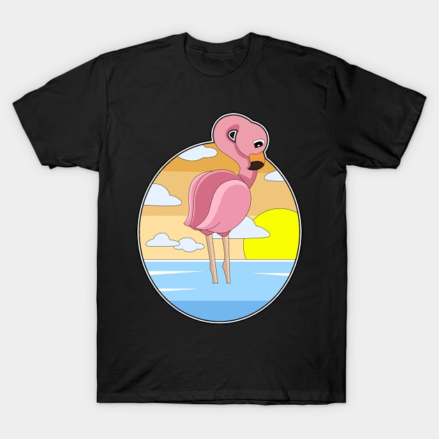 Flamingo Sunset T-Shirt by Markus Schnabel